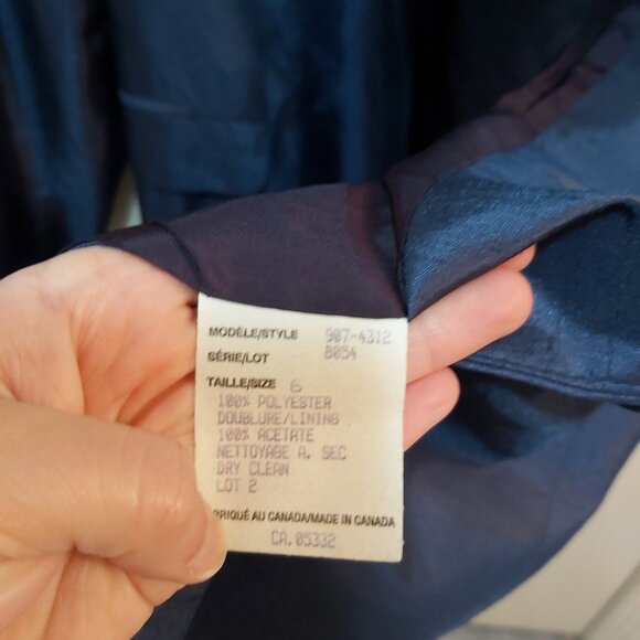 Originaux Par Pablo shimmery blue trenchcoat, size 6 - Picture 5 of 7